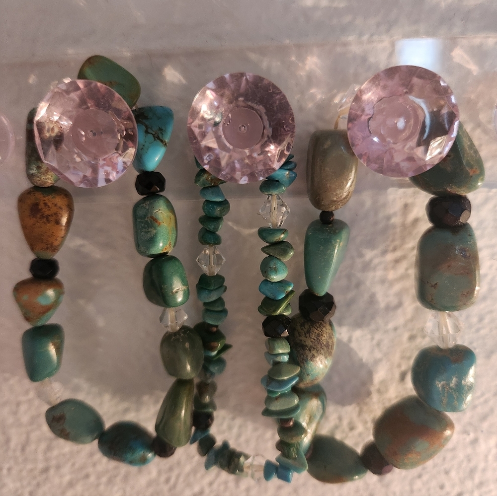Retired Silpada 3 Strand Turquoise Bracelet Set B1640
